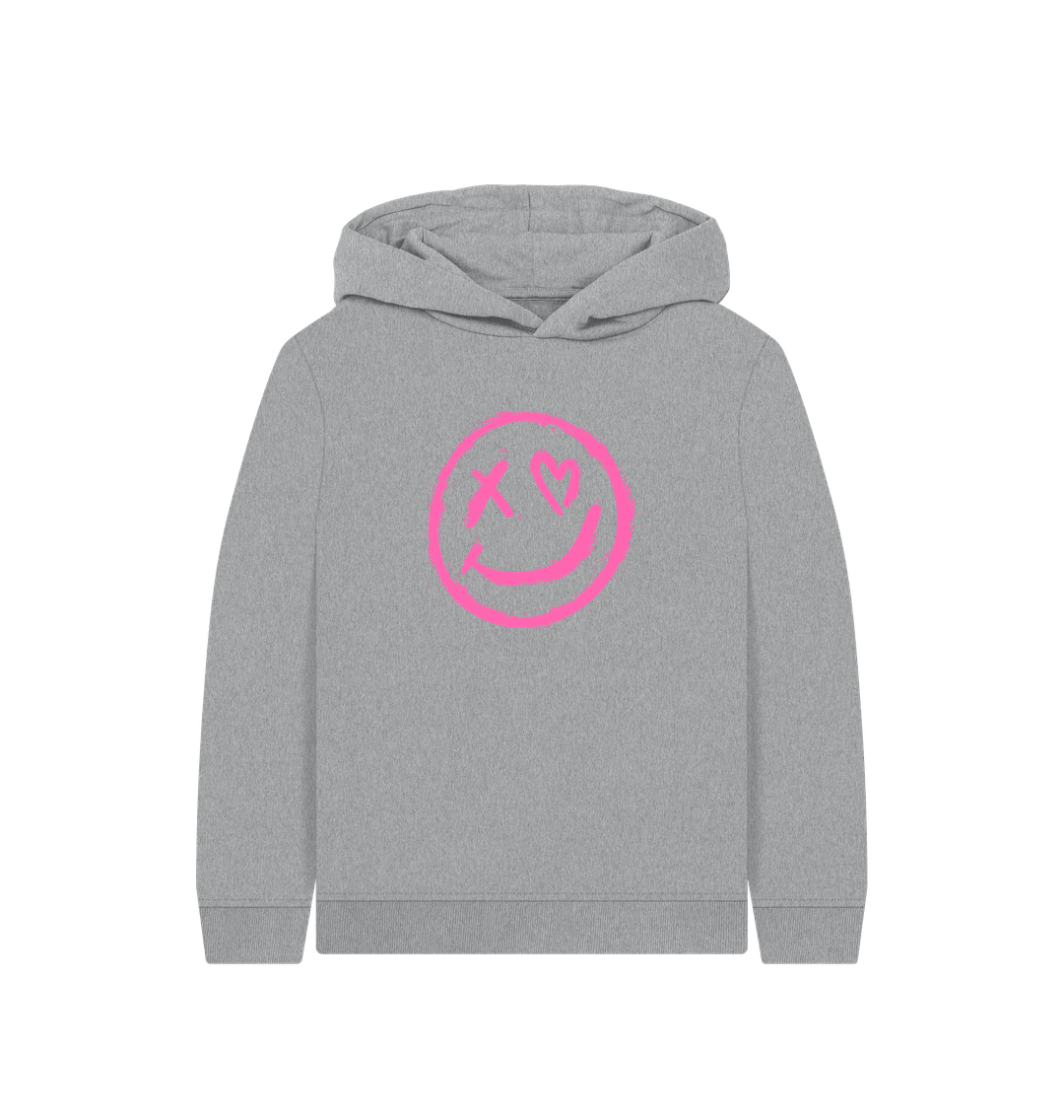 Athletic Grey Graffiti Pink Face Hoodie