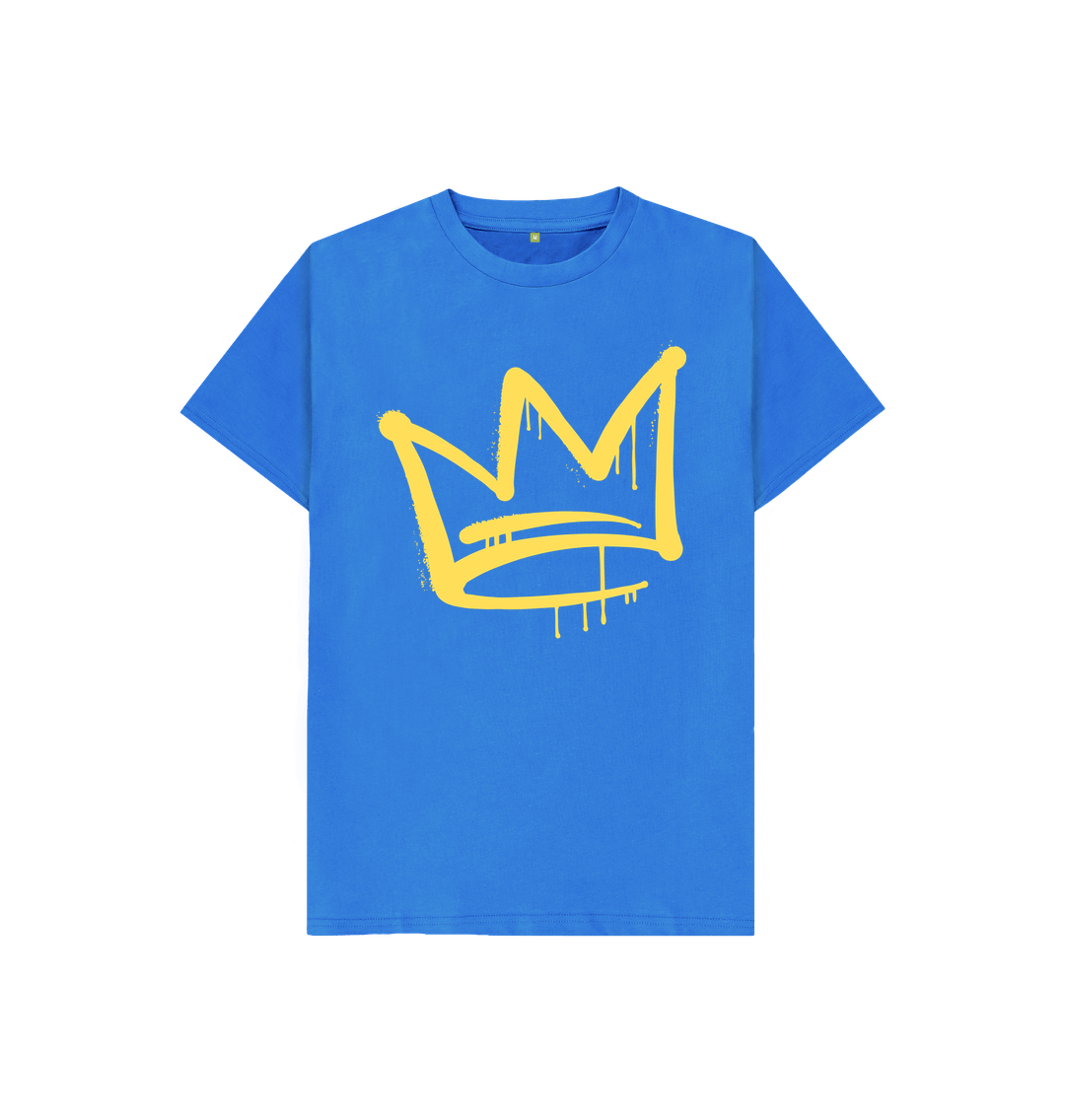 Bright Blue Graffiti Crown Tee