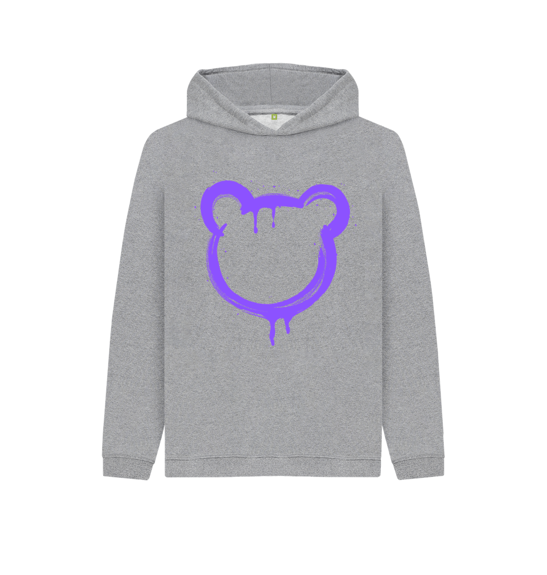 Athletic Grey Graffiti Bear Hoodie