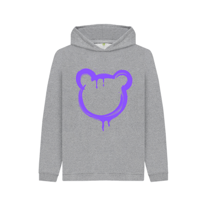 Athletic Grey Graffiti Bear Hoodie