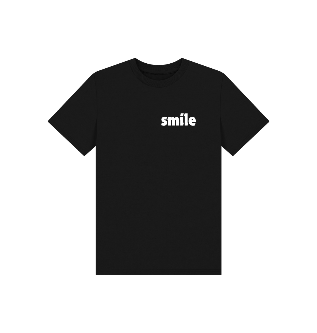 Black Basic Smile T-Shirt