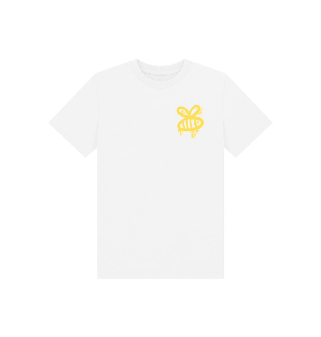 White Graffiti Bee Tee