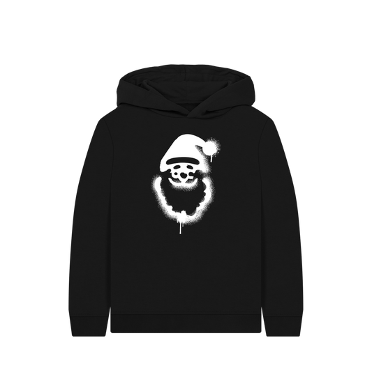 Black Christmas Graffiti Santa Hoodie