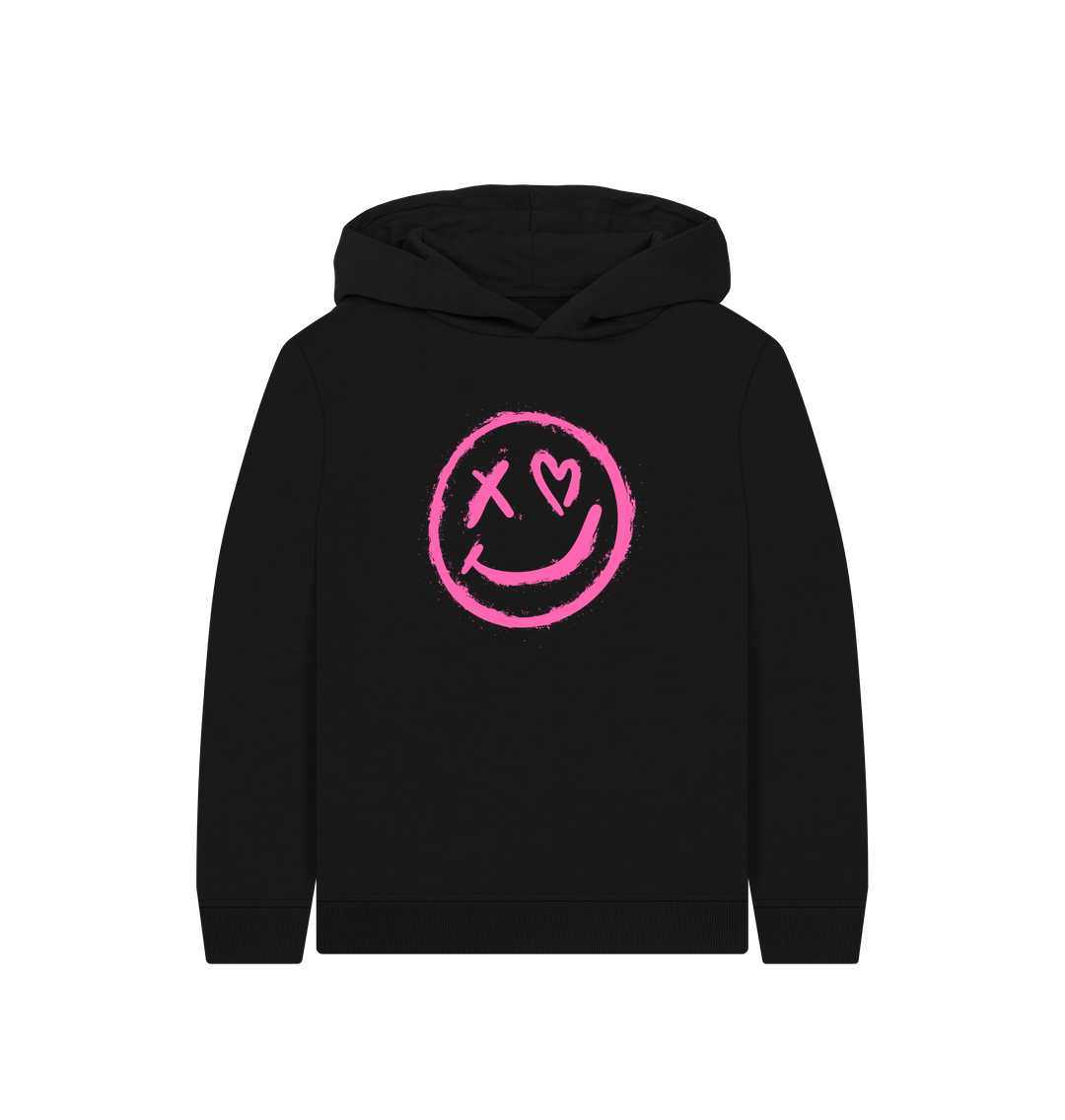 Black Graffiti Pink Face Hoodie