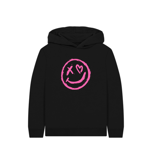 Black Graffiti Pink Face Hoodie