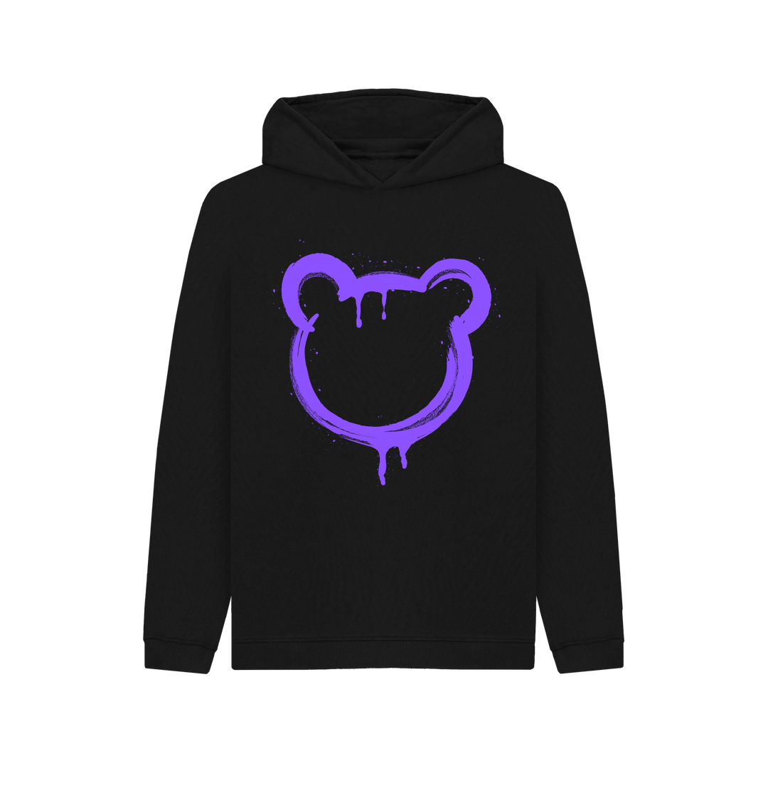 Black Graffiti Bear Hoodie