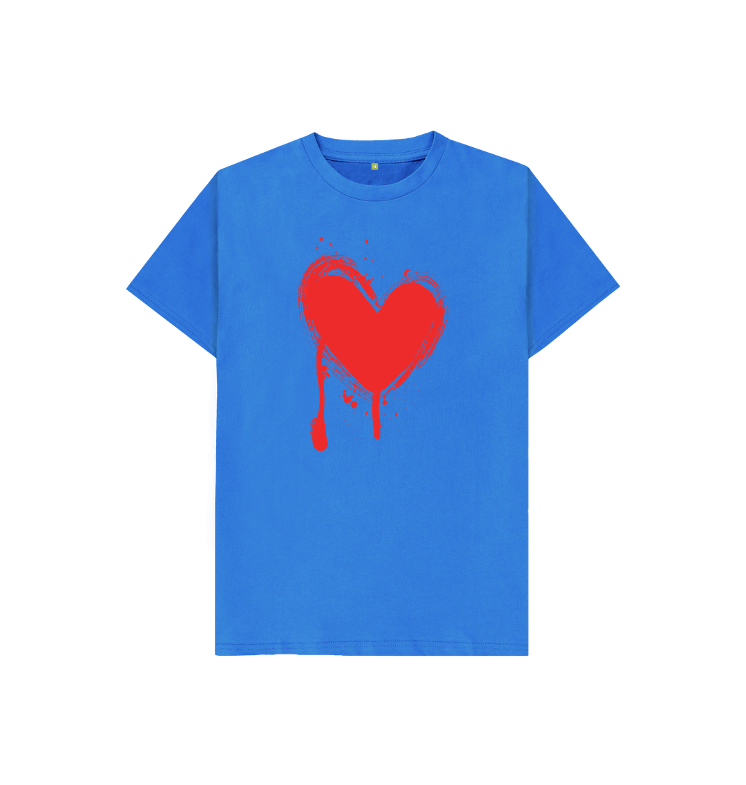 Bright Blue Graffiti Heart Tee