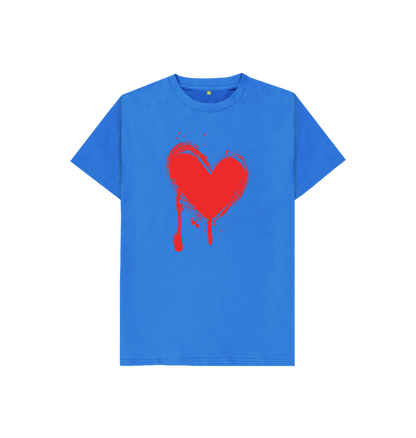 Bright Blue Graffiti Heart Tee