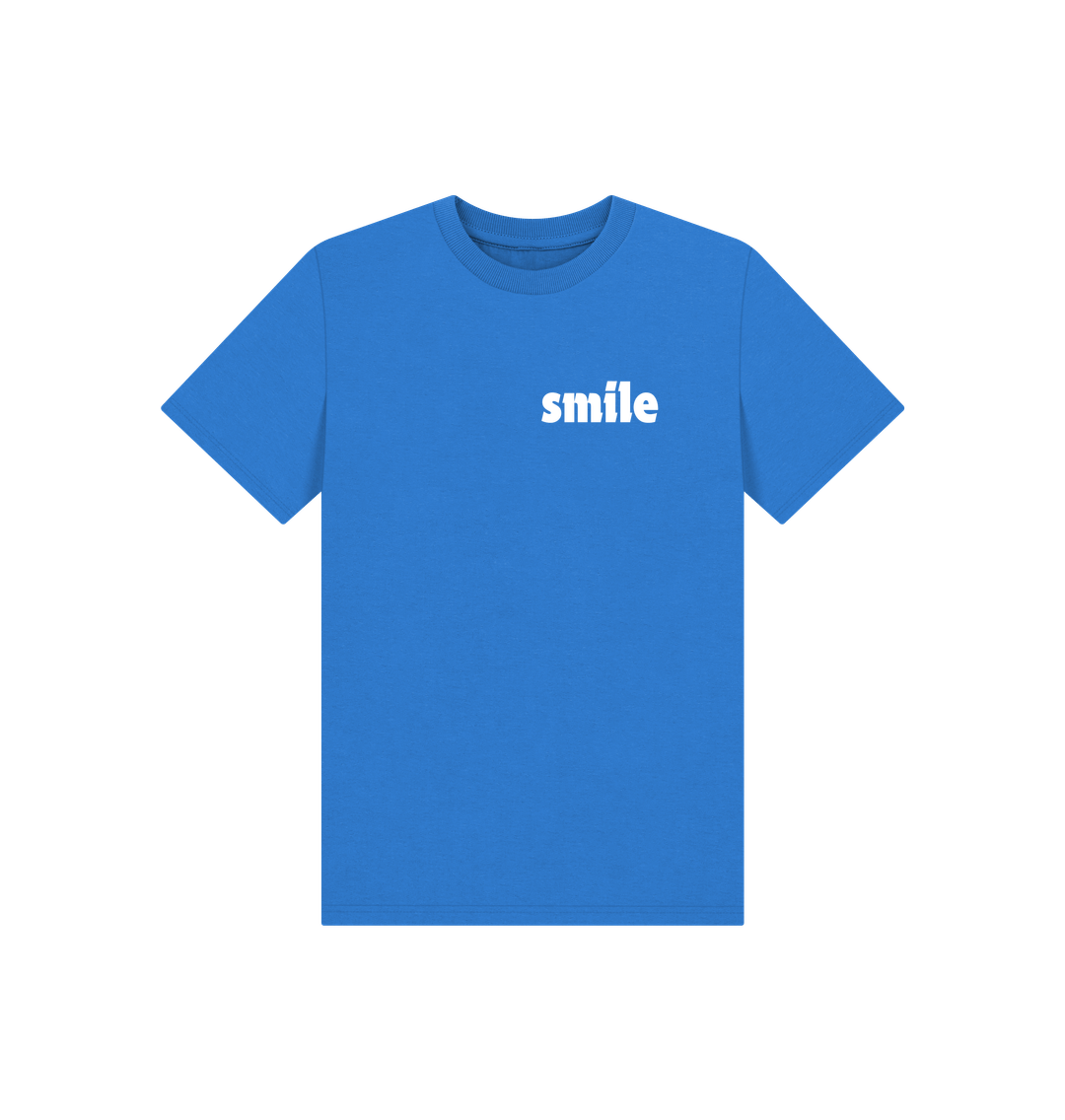 Bright Blue Basic Smile T-Shirt